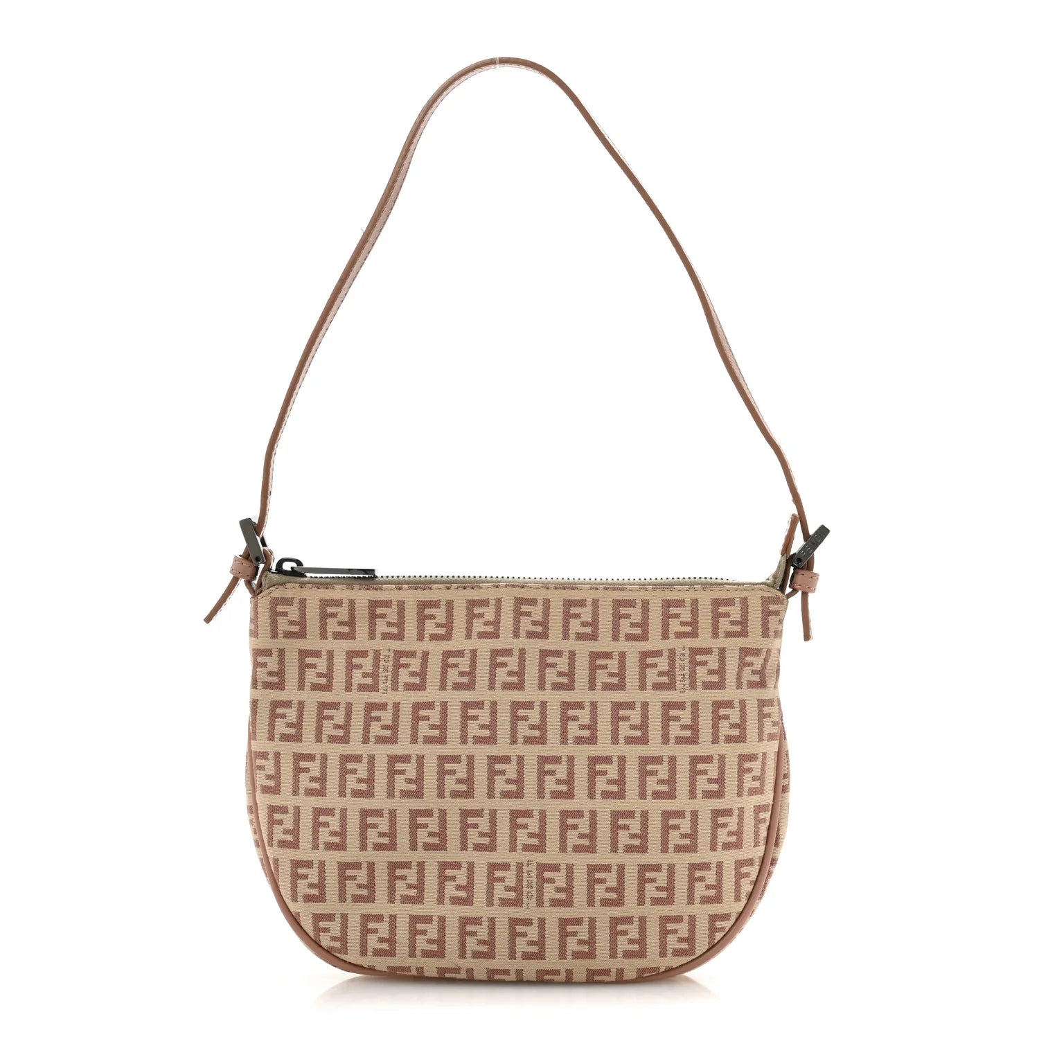 Zucchino Vitello Pochette Beige Bruciato Bois De Rose