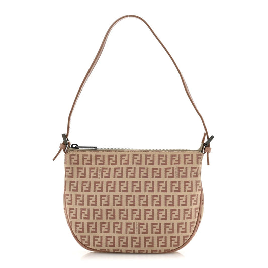 Zucchino Vitello Pochette Beige Bruciato Bois De Rose