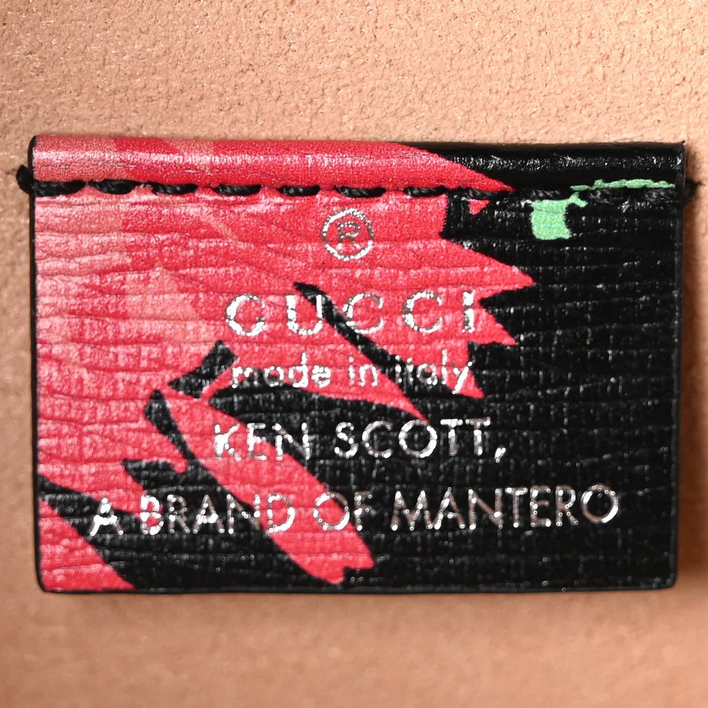 X KEN SCOTT New Shangai Calfskin Jenny Floral Print Small Dionysus Shoulder Bag Black Pink