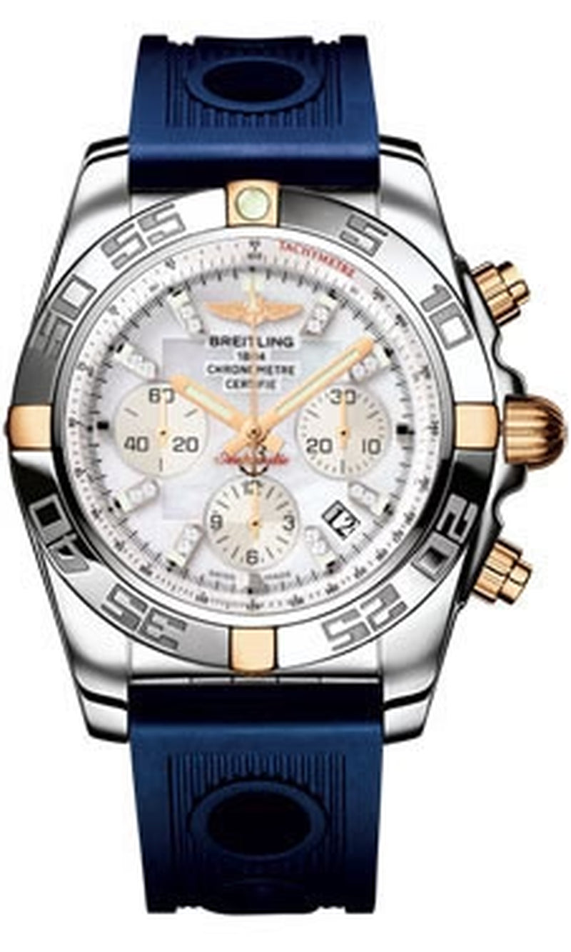 '- Chronomat 44 Two-Tone Polished Bezel - Ocean Racer Strap