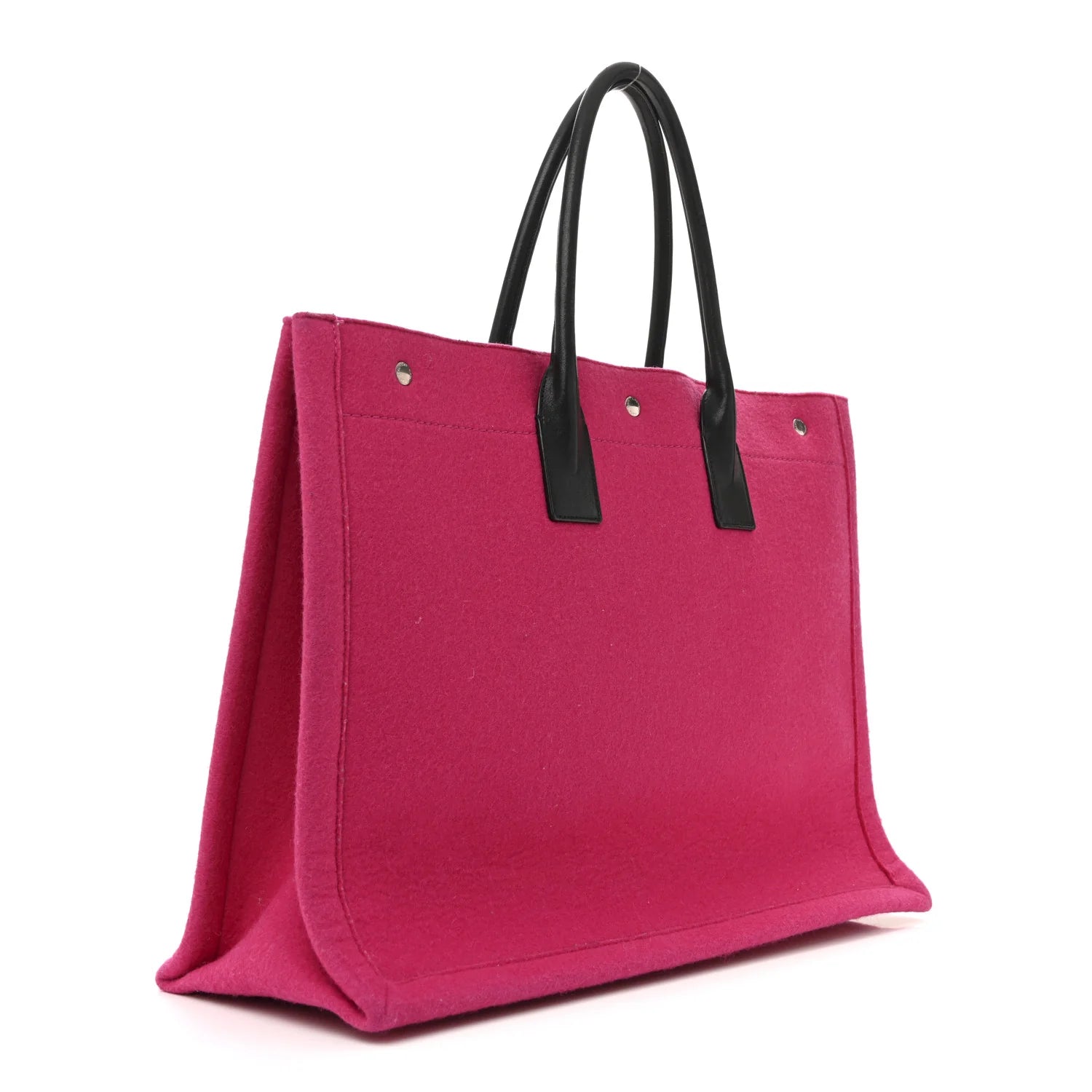 Wool Rive Gauche Tote Fuchsia