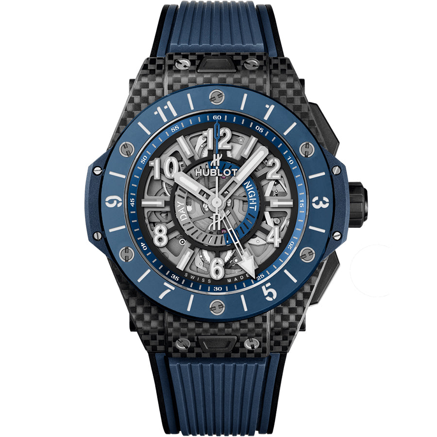 Hublot Big Bang Unico GMT Carbon 45mm 471.QL.7127.RX Openworked Dial