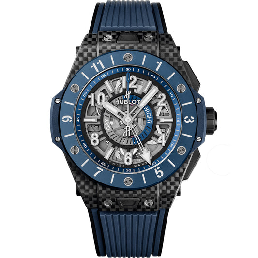 Hublot Big Bang Unico GMT Carbon 45mm 471.QL.7127.RX Openworked Dial