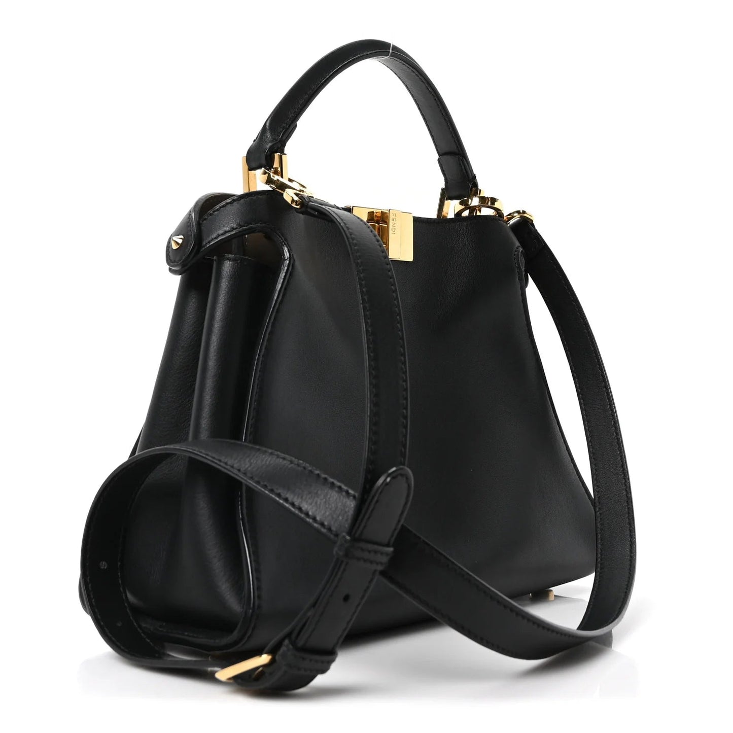 Vitello Tahiti Burro Medium Peekaboo Iconic Essentially Satchel Black Corda