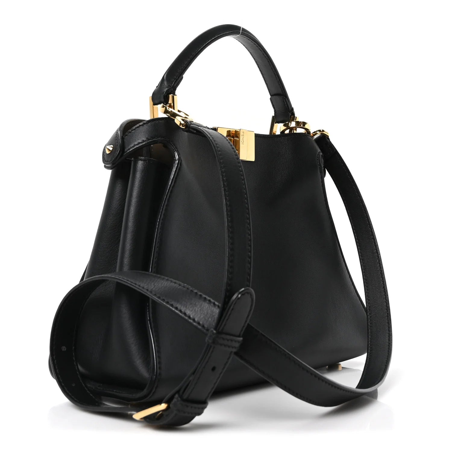 Vitello Tahiti Burro Medium Peekaboo Iconic Essentially Satchel Black Corda