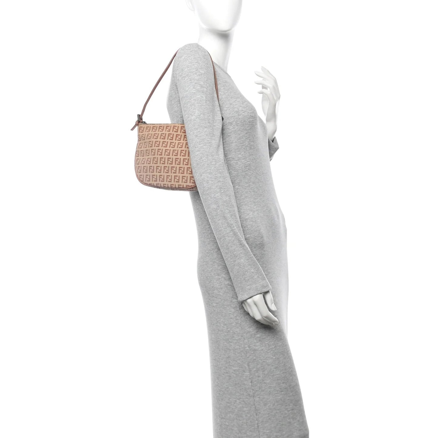 Zucchino Vitello Pochette Beige Bruciato Bois De Rose