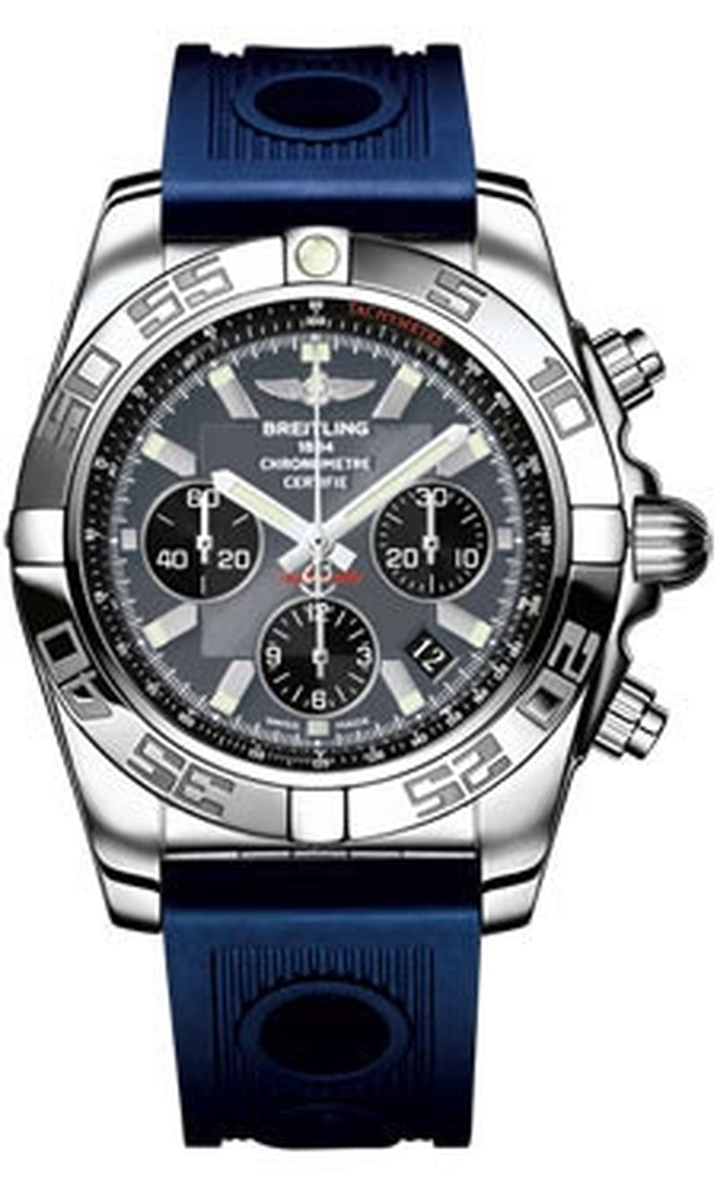 '- Chronomat 44 Steel Polished Bezel - Ocean Racer Strap