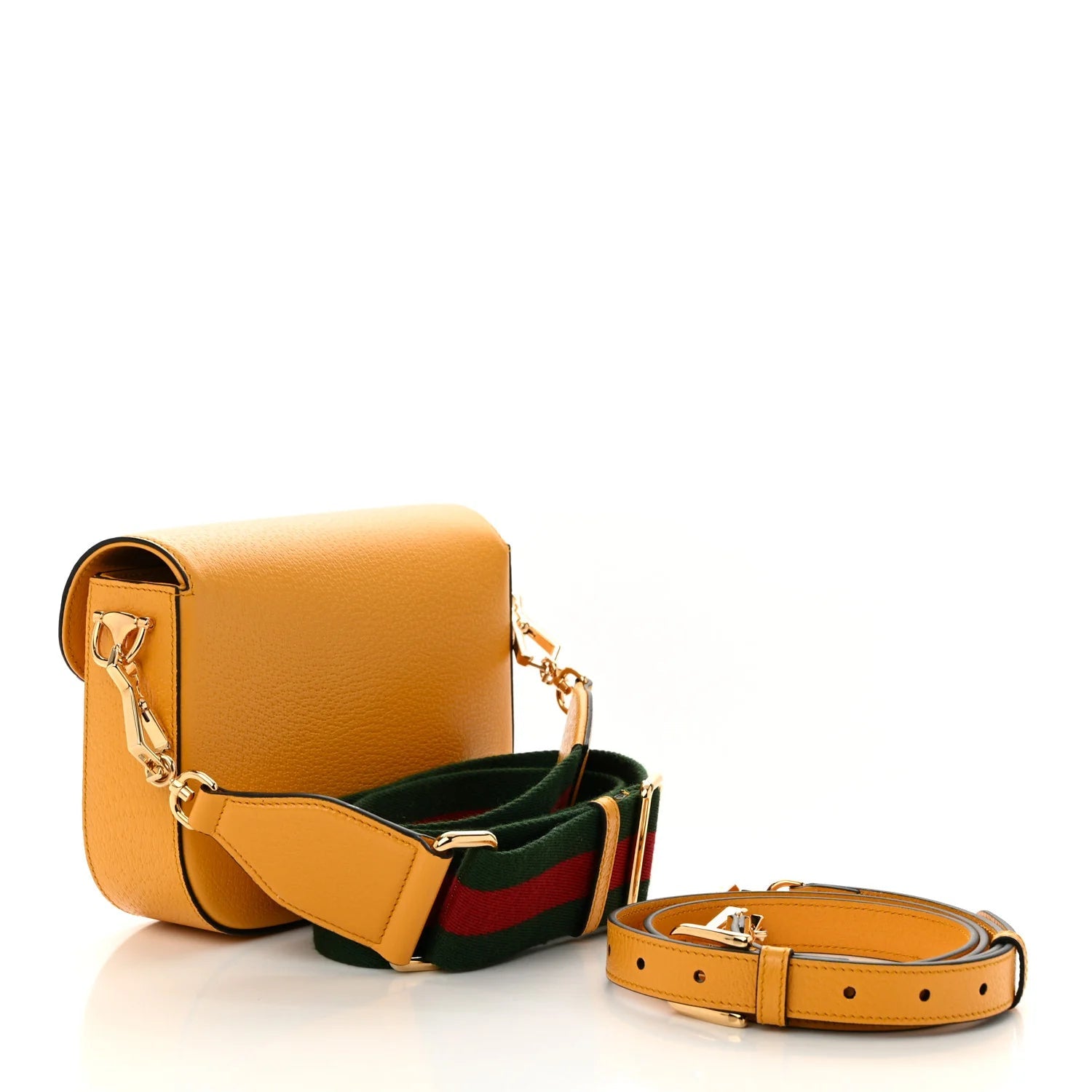 X adidas Textured Dollar Calfskin Web Trefoil Mini Horsebit 1955 Shoulder Bag Crop Black