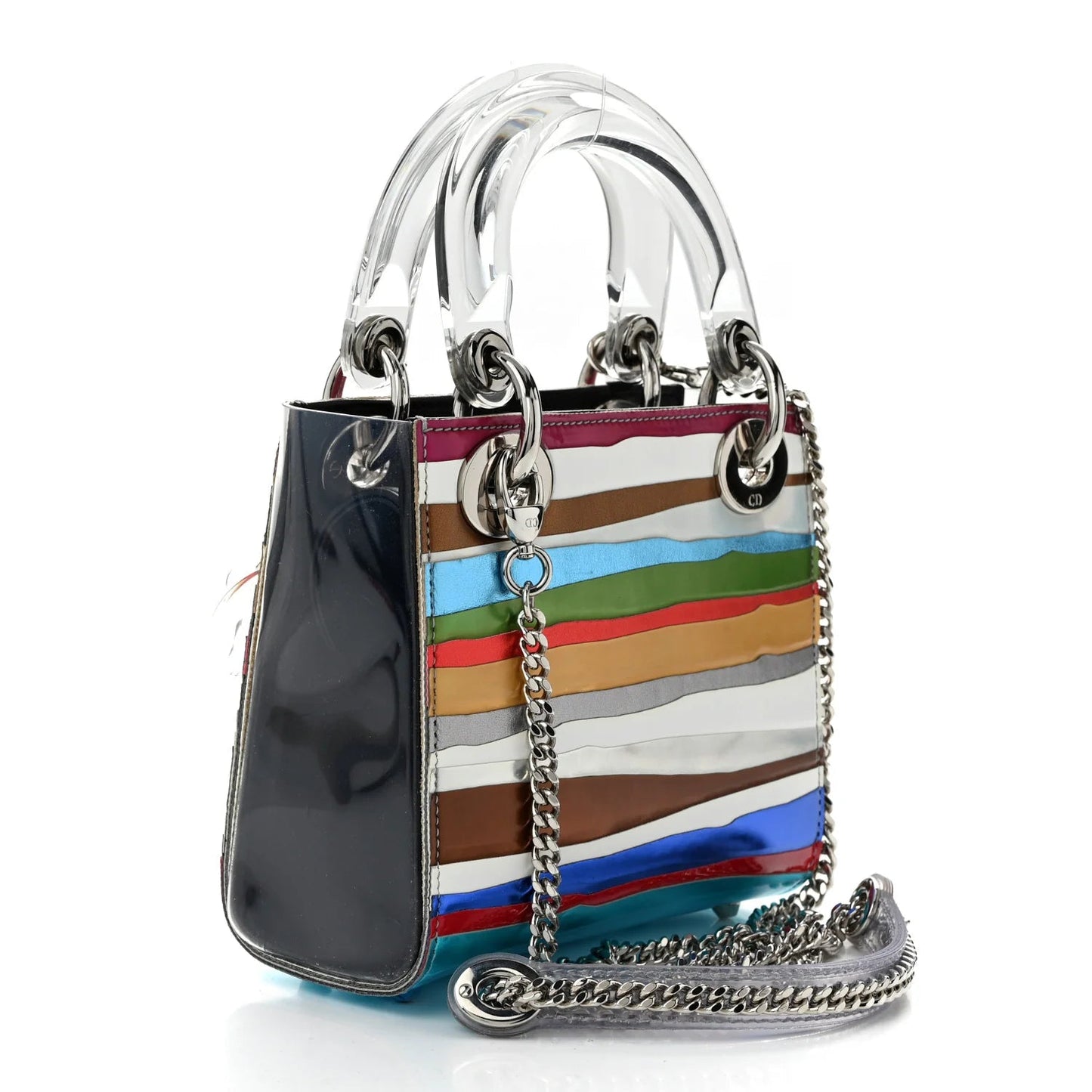 X WANG GUANGLE Technical Fabric Acrylic PVC Mini Lady Dior Multicolor
