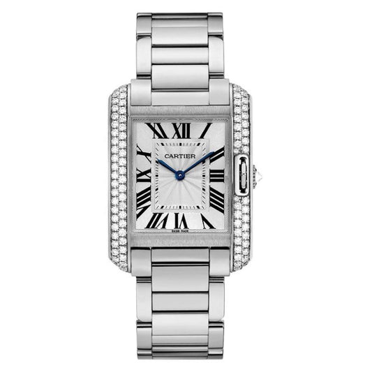 Cartier Tank Anglaise 34mm WT100028 Silver Dial