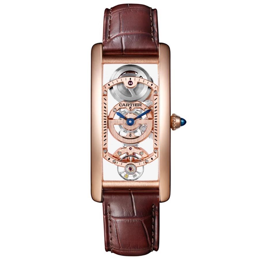 Cartier Tank Cintree 33mm WHTA0008 Openworked Dial