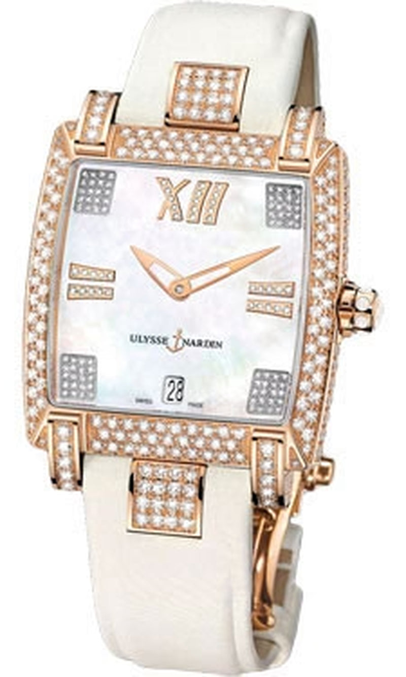 '- Caprice - Rose Gold - Diamonds - Leather Strap