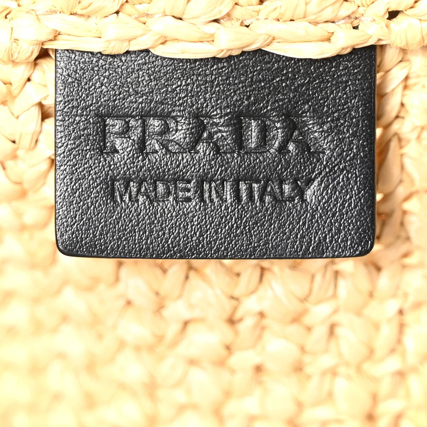 Yarn Raffia Effect Crochet Embroidered Logo Tote Naturale