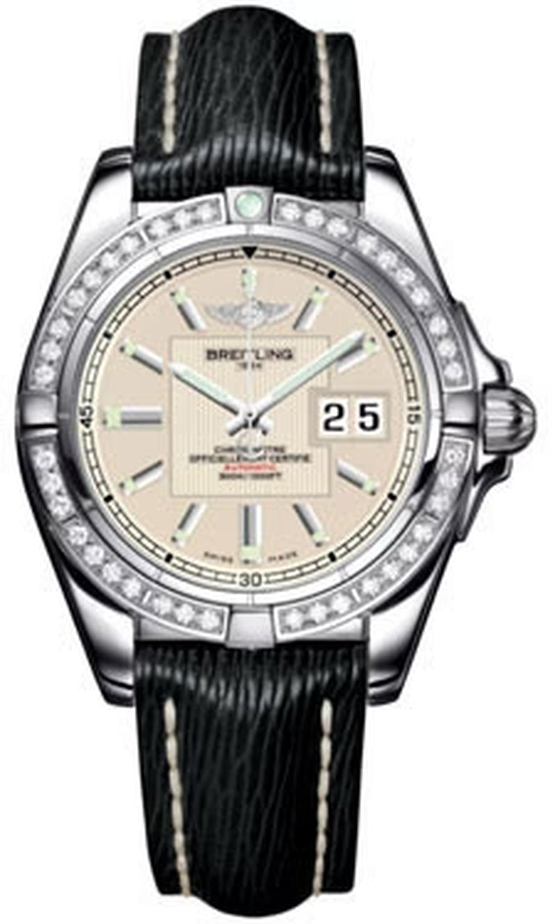 '- Galactic 41 Stainless Steel - Diamond Bezel - Sahara Strap