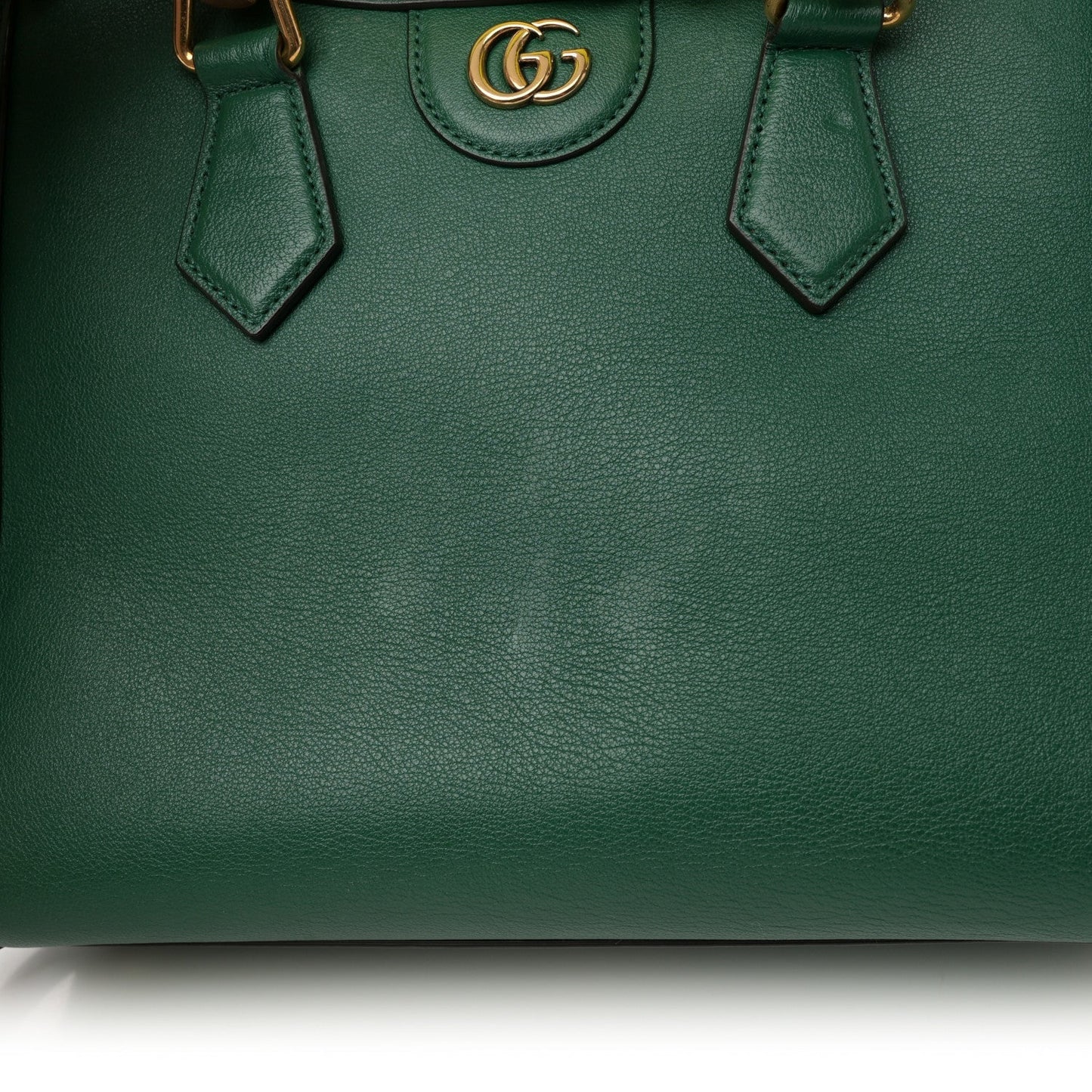 Wonka Grain Calfskin Small Diana Tote Bag Green Yellow Fluo