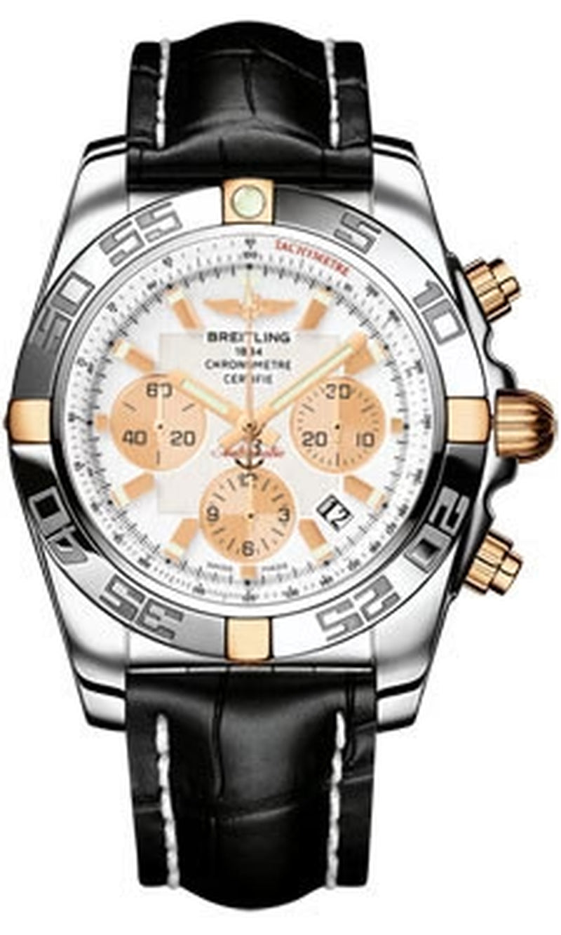 '- Chronomat 44 Two-Tone Polished Bezel - Croco Strap
