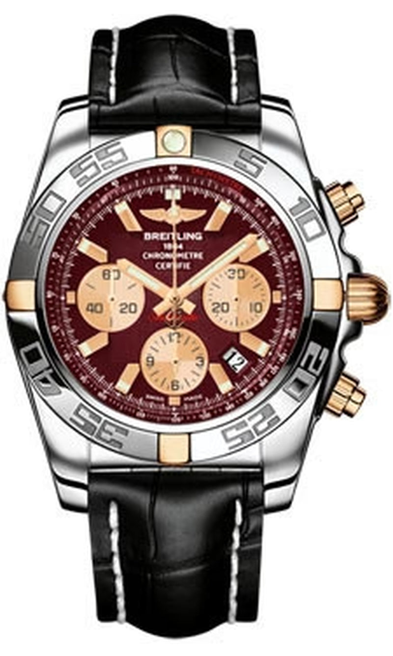 '- Chronomat 44 Two-Tone Polished Bezel - Croco Strap