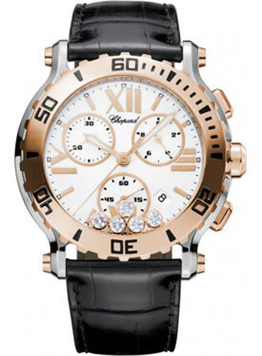 '- Happy Sport - Chrono - Stainless Steel and Rose Gold
