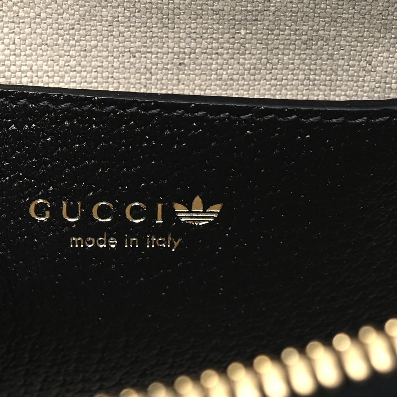 X adidas Textured Dollar Calfskin Web Trefoil Mini Horsebit 1955 Top Handle Bag Black off White