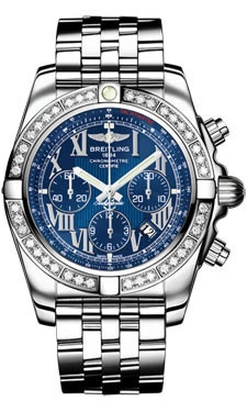 '- Chronomat 44 Steel 40 Diamond Bezel - Pilot Bracelet