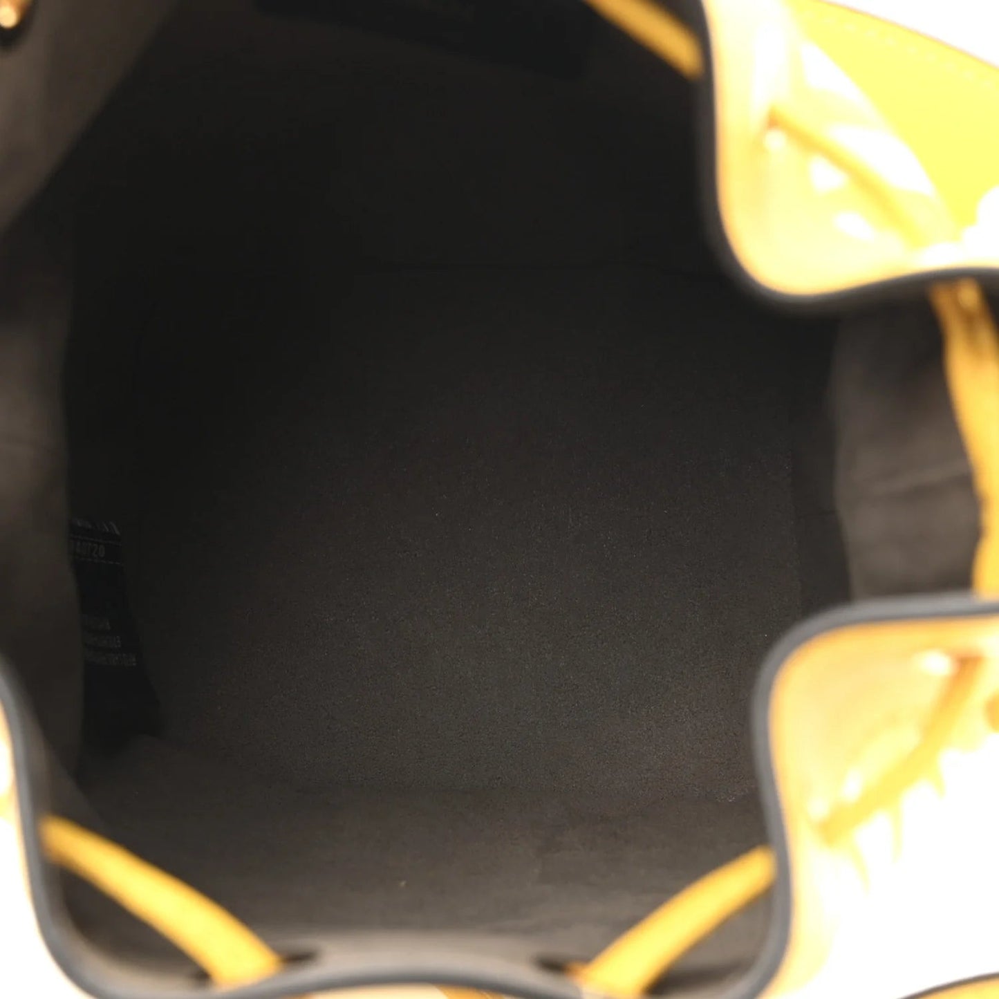 X SARAH COLEMAN Glazed Canvas Vitello King F Is  FF Vertigo Mini Mon Tresor Bucket Bag Mimosa White