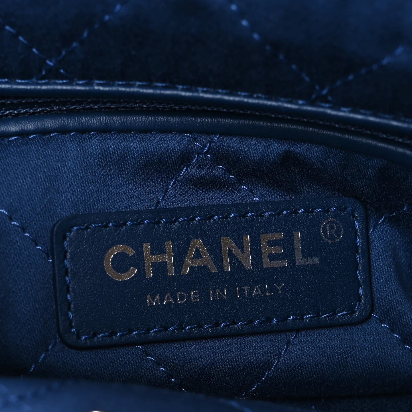 Washed Denim Quilted Studded Small  22 Blue