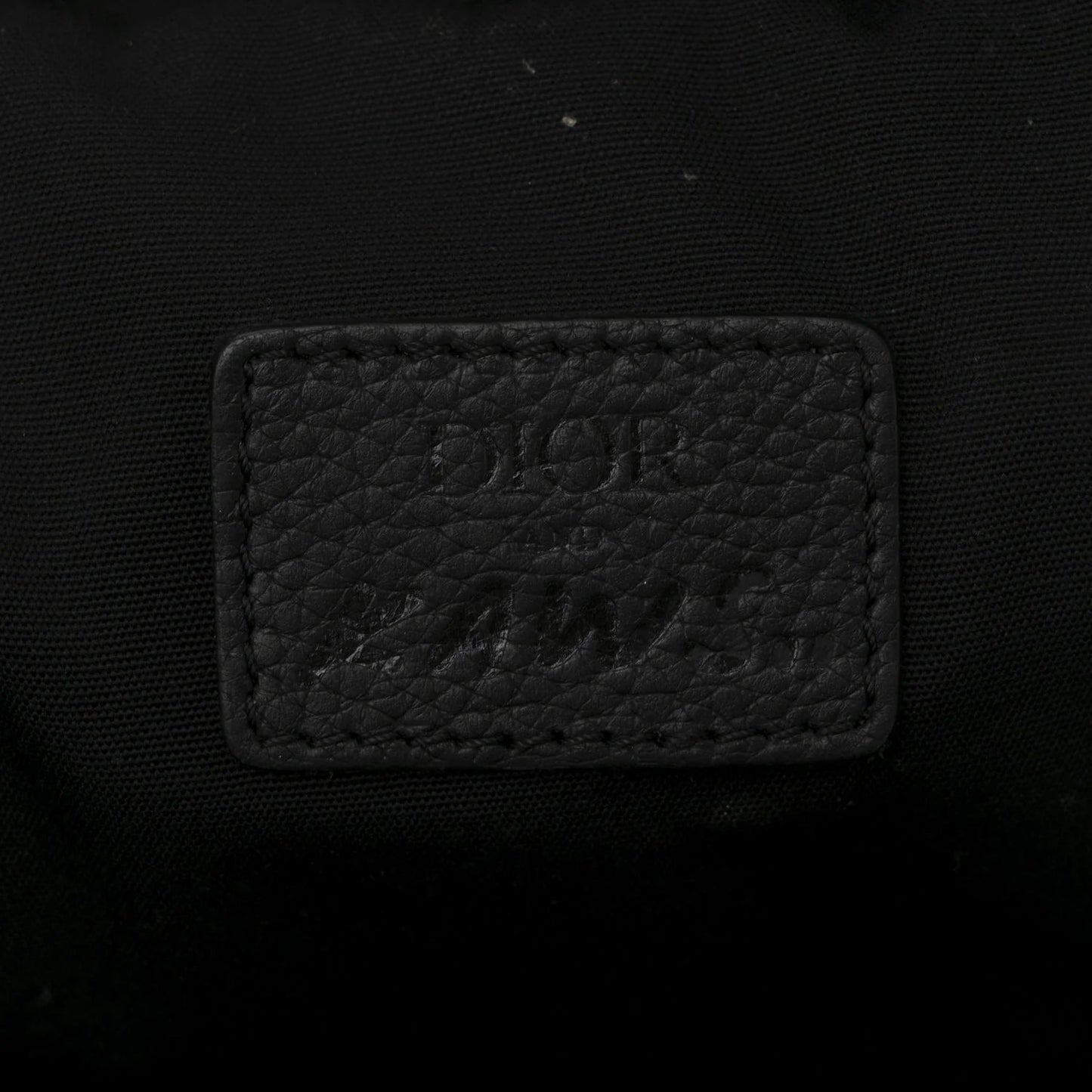 X KAWS Nylon Calfskin Bee Belt Bag Black