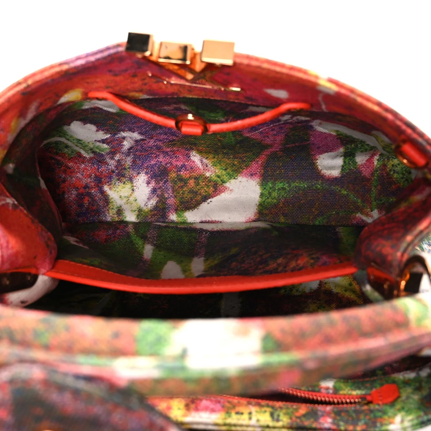 X SAM FELLS Canvas Embroidered Arty Capucines PM Multicolor