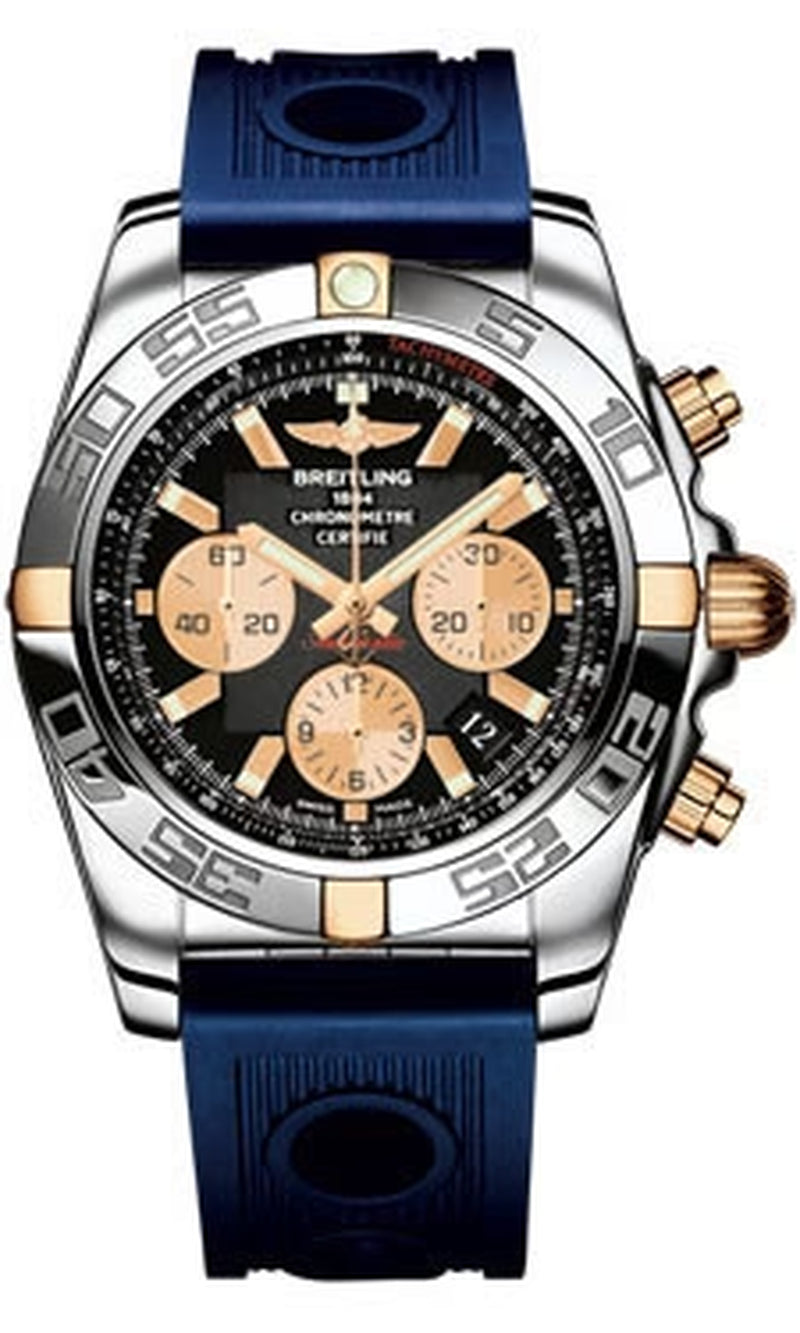 '- Chronomat 44 Two-Tone Polished Bezel - Ocean Racer Strap