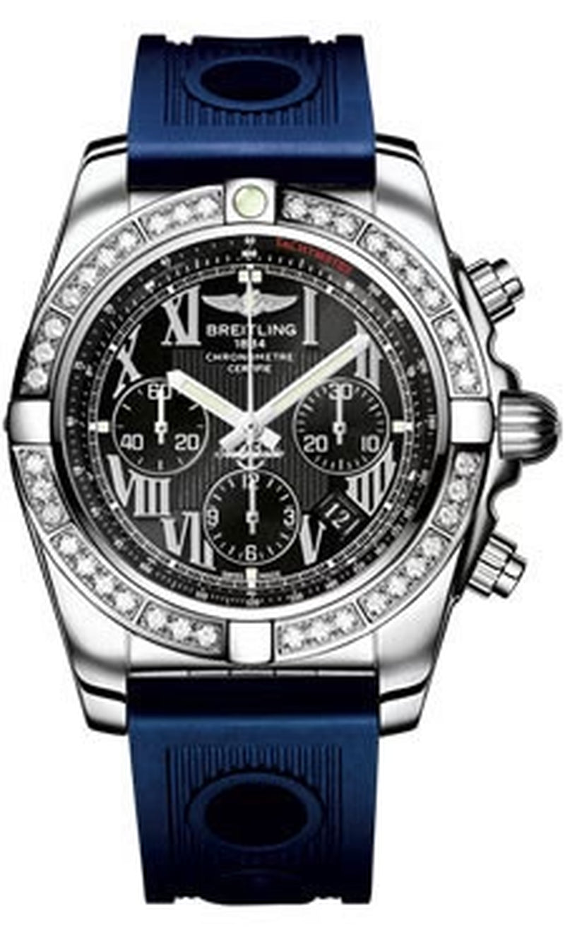 '- Chronomat 44 Steel 40 Diamond Bezel - Ocean Racer Strap