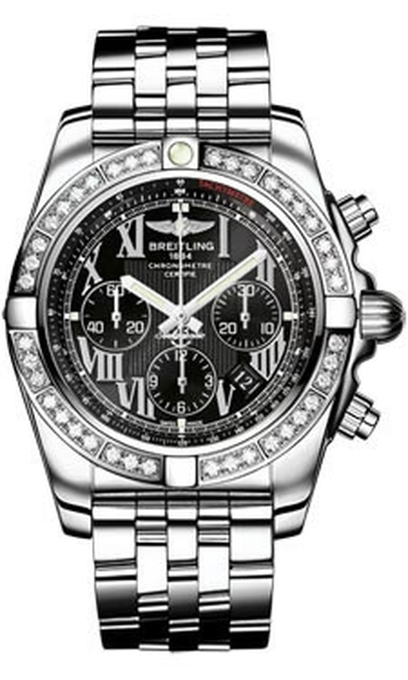 '- Chronomat 44 Steel 40 Diamond Bezel - Pilot Bracelet