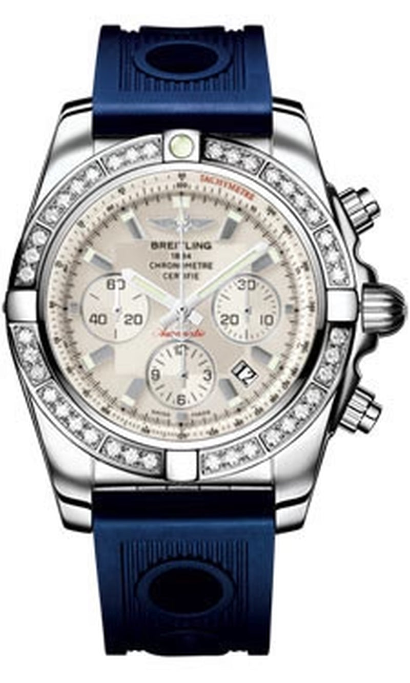 '- Chronomat 44 Steel 40 Diamond Bezel - Ocean Racer Strap