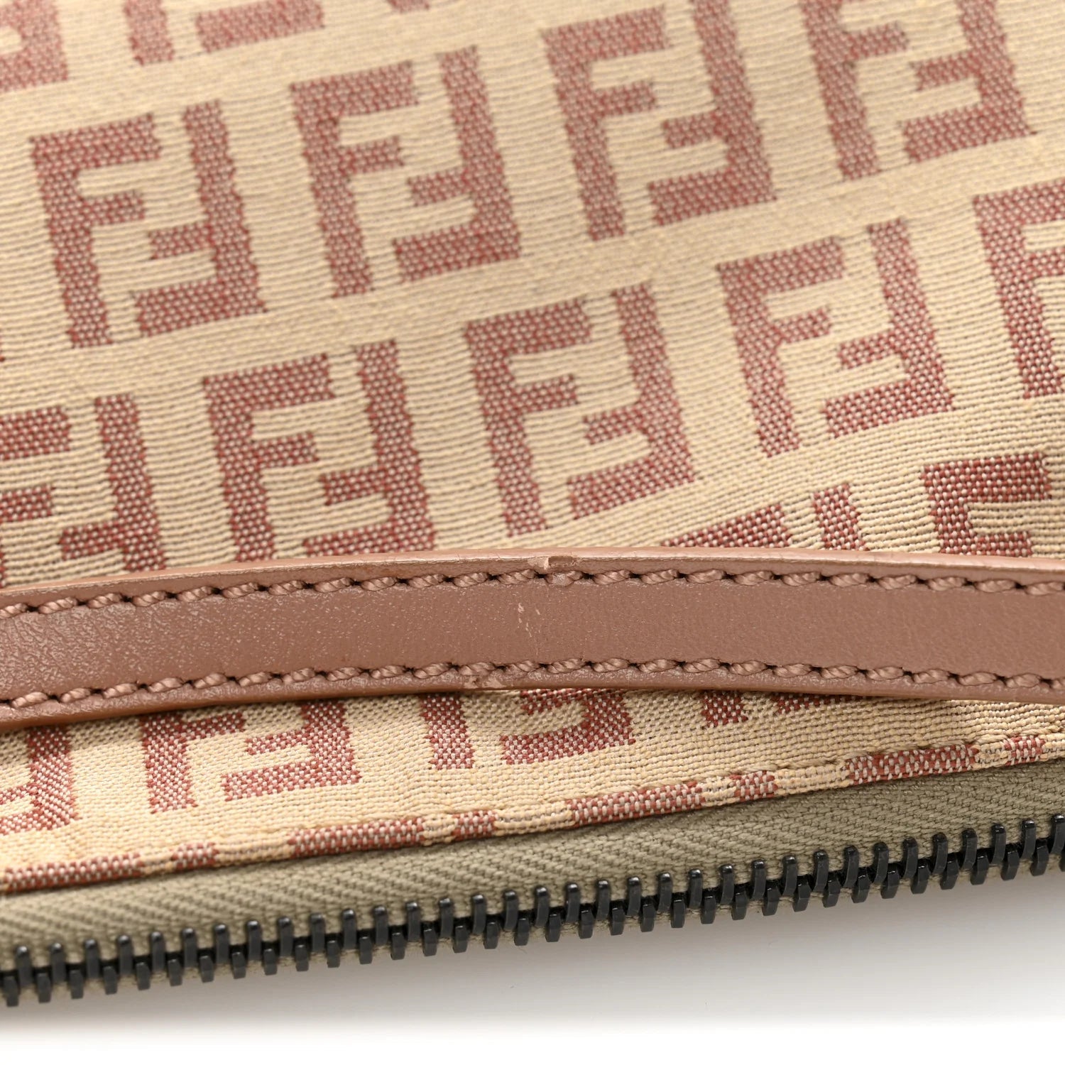 Zucchino Vitello Pochette Beige Bruciato Bois De Rose