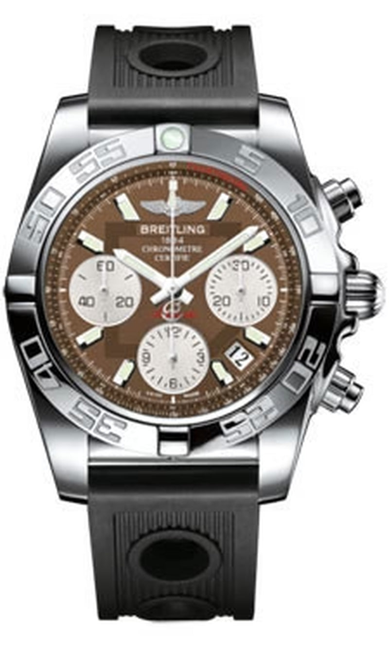 '- Chronomat 41 Steel Polished Bezel - Ocean Racer Strap