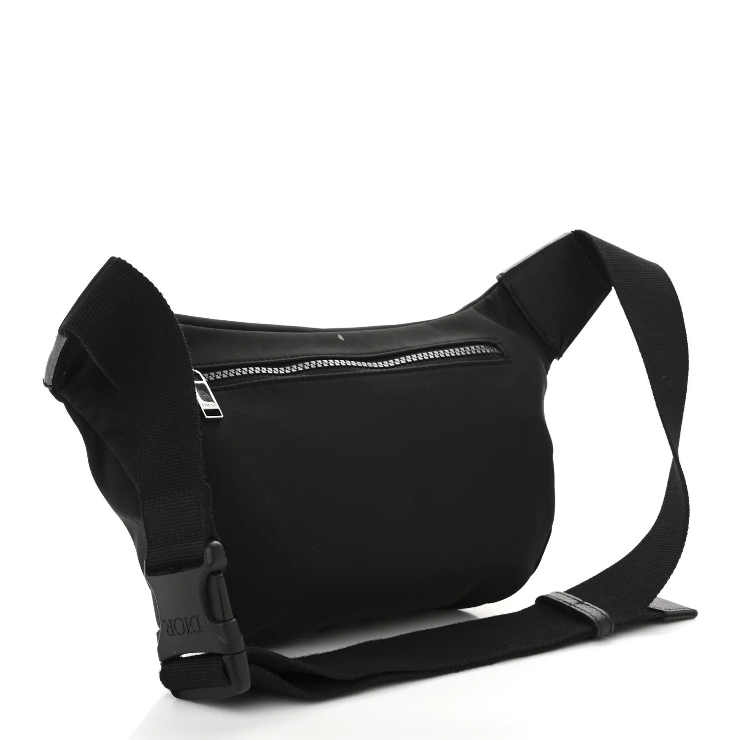 X KAWS Nylon Calfskin Bee Belt Bag Black