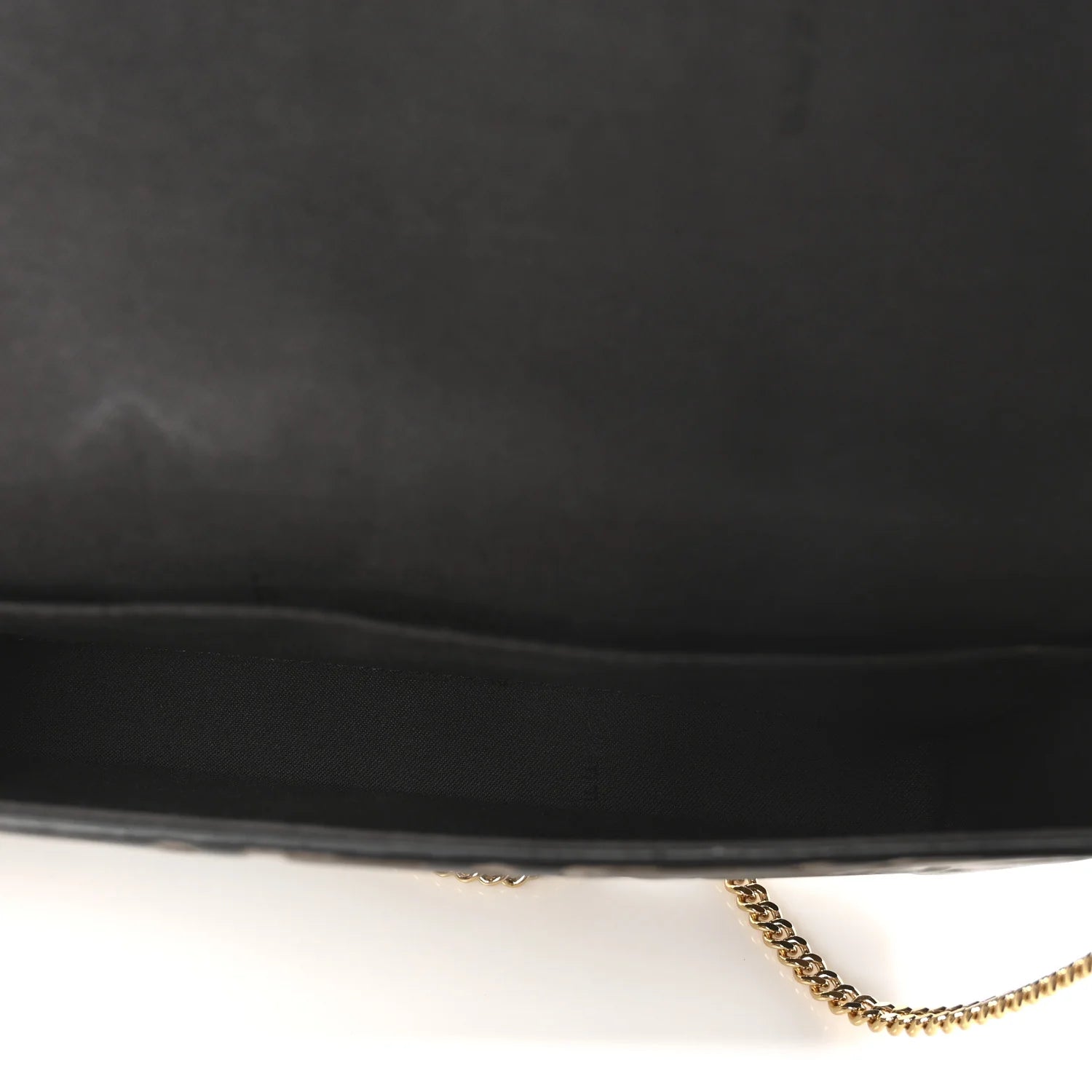 Vitello Soft F Is  Bi-Color FF 1974 Embossed Envelope Wallet on Chain with Pouches Maya Black