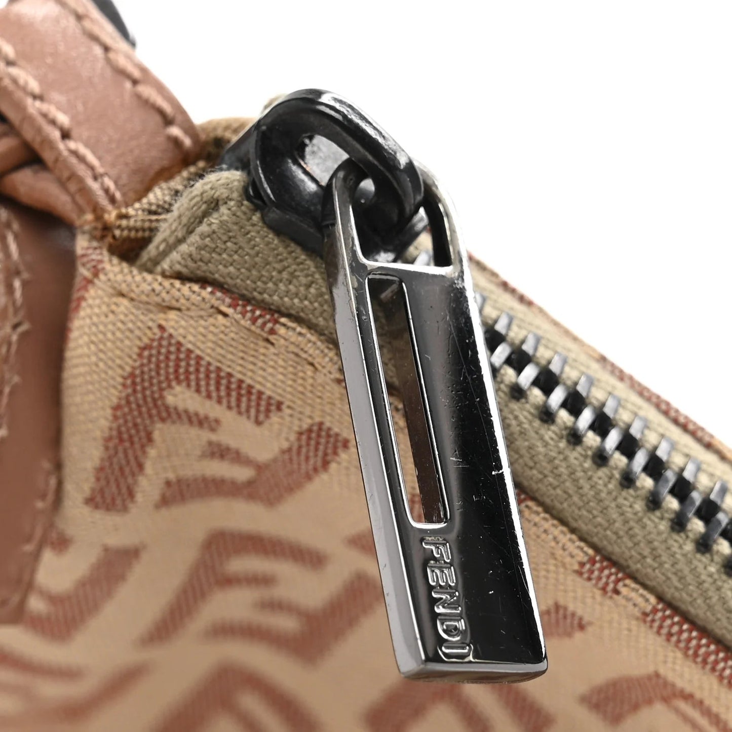 Zucchino Vitello Pochette Beige Bruciato Bois De Rose