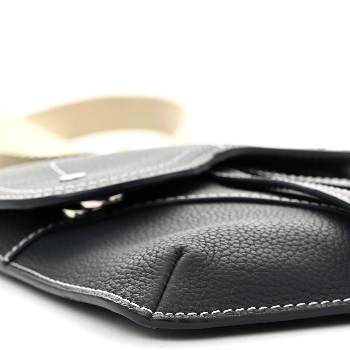 X KAWS Grained Calfskin Saddle Pouch Blue Multicolor