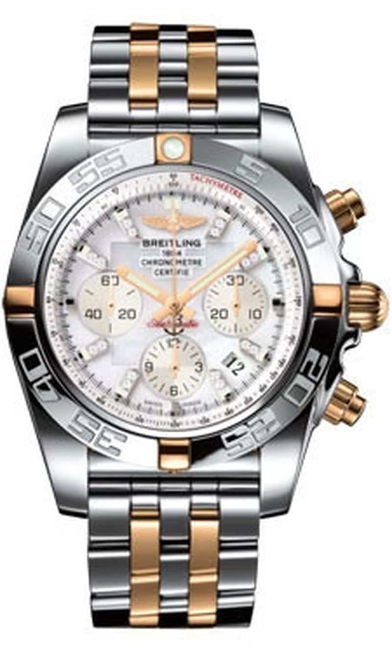 '- Chronomat 44 Two-Tone Polished Bezel - Pilot Bracelet - Two-Tone