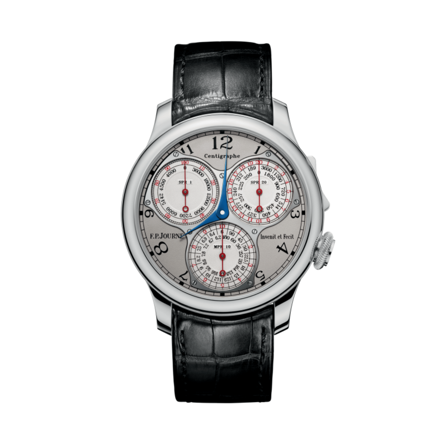 F.P.Journe Centigraphe Souverain Ref. CT Platinum White Gold and Whitened Guilloché Silver Dial (2008)