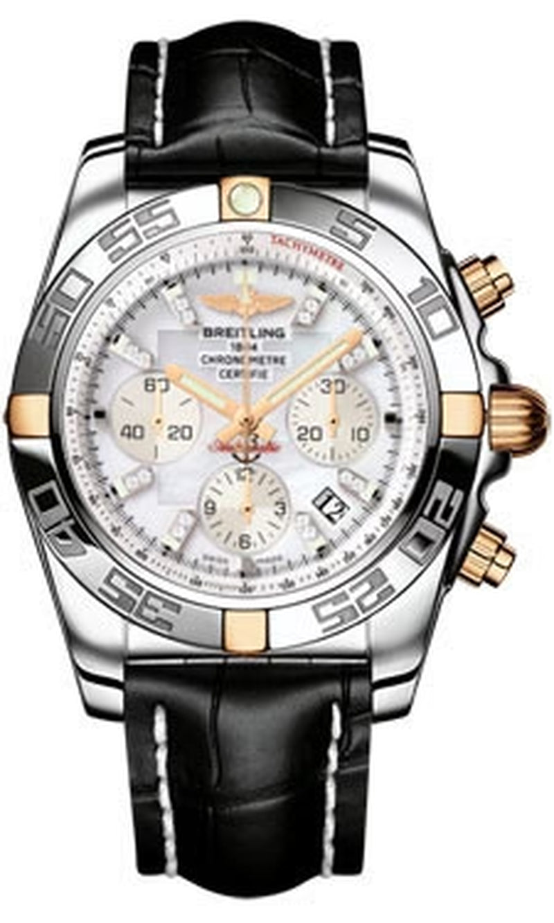 '- Chronomat 44 Two-Tone Polished Bezel - Croco Strap