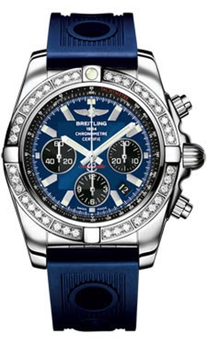 '- Chronomat 44 Steel 40 Diamond Bezel - Ocean Racer Strap