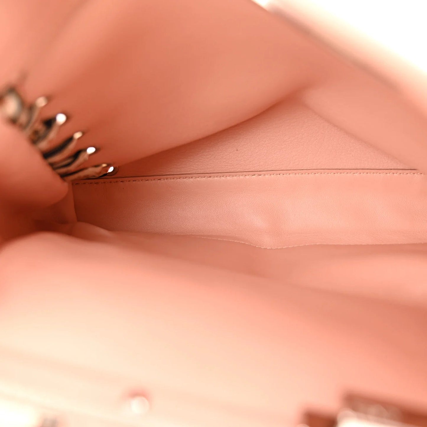 Vitello Seta Shiny Nappa Ribbon Lace up Floral Medium Peekaboo Iconic Satchel Baby Pink Multicolor