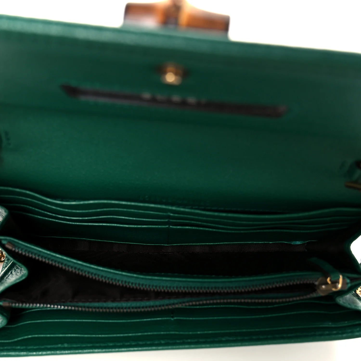 Wonka Grain Calfskin Diana Chain Wallet Black