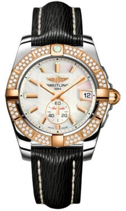 '- Galactic 36 Automantic Steel-Rose Gold - Diamond Bezel - Sahara Strap