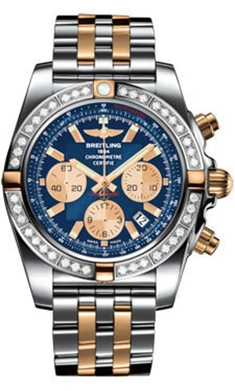 '- Chronomat 44 Two-Tone 40 Diamond Bezel - Pilot Two-Tone Bracelet