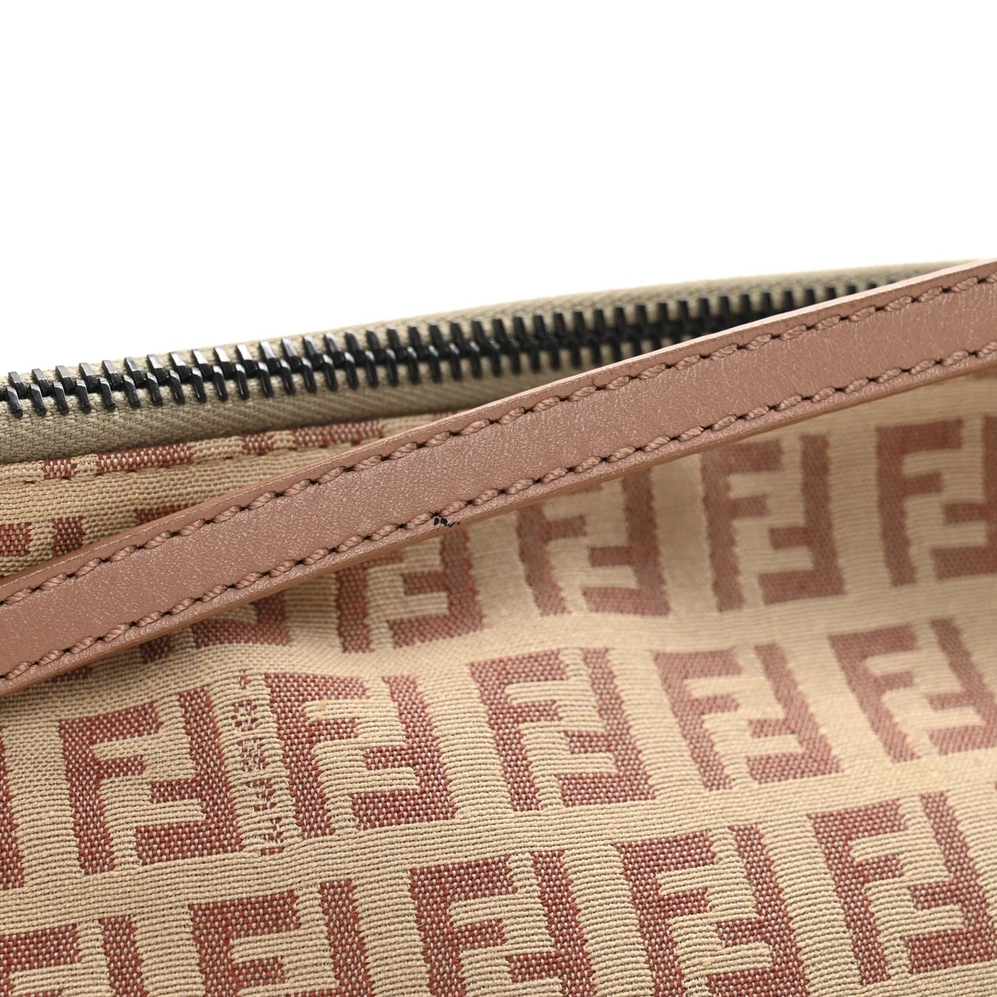 Zucchino Vitello Pochette Beige Bruciato Bois De Rose