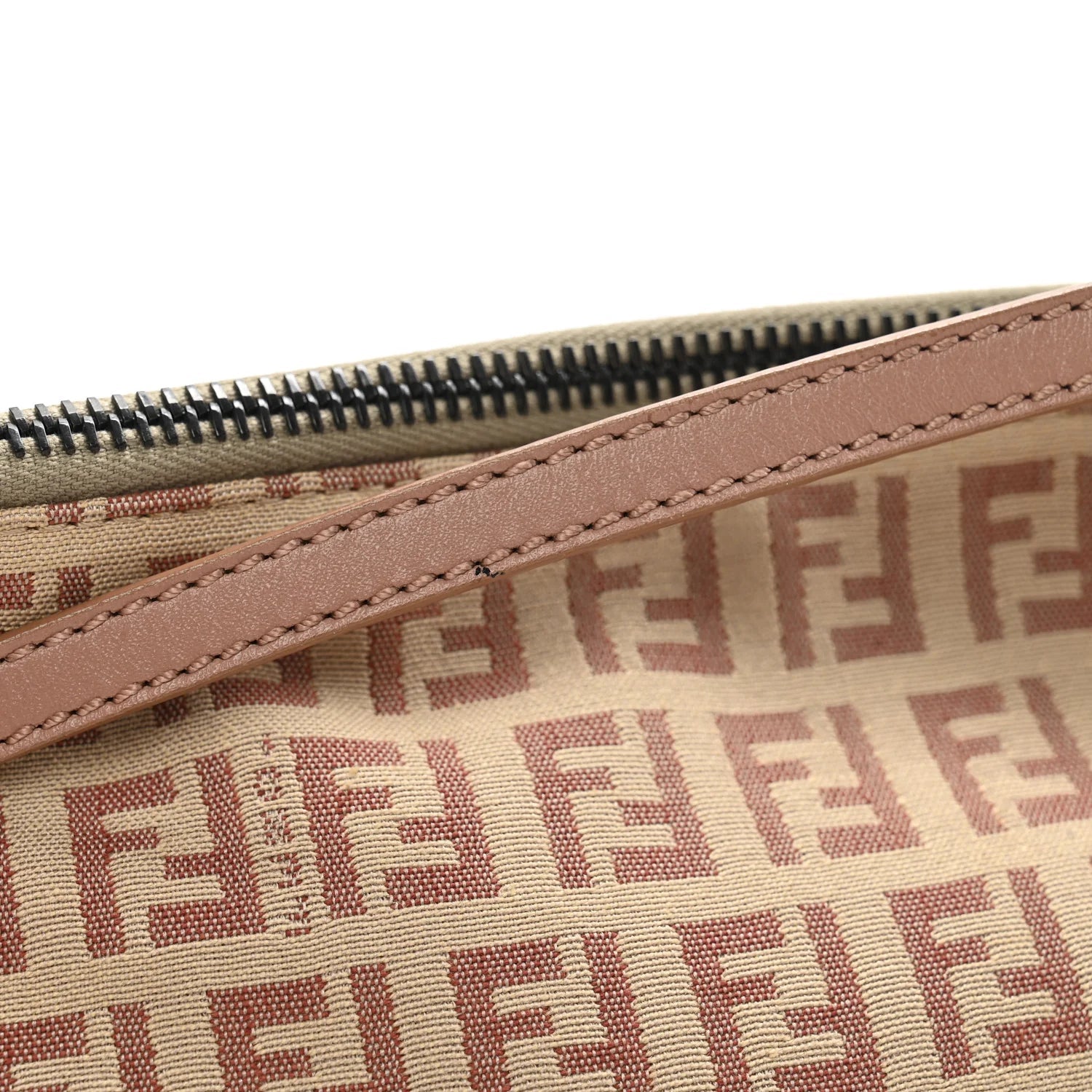 Zucchino Vitello Pochette Beige Bruciato Bois De Rose