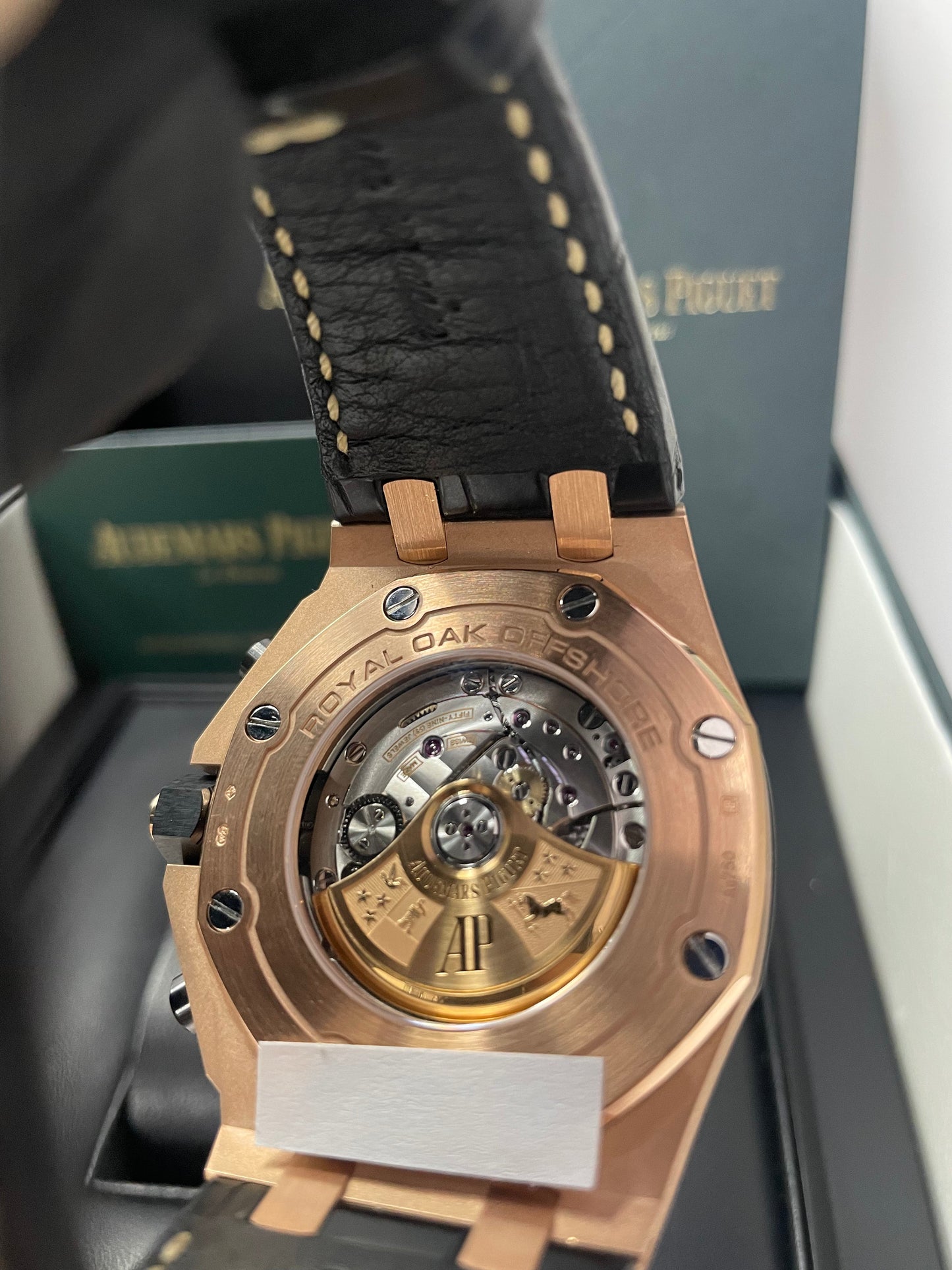 Audemars Piguet Royal Oak Offshore Selfwinding Chronograph / Rose Gold/ Black Dial/ Rose Sub-Dials/ Ceramic Bezel (Ref#26470OR.OO.A002CR.02)