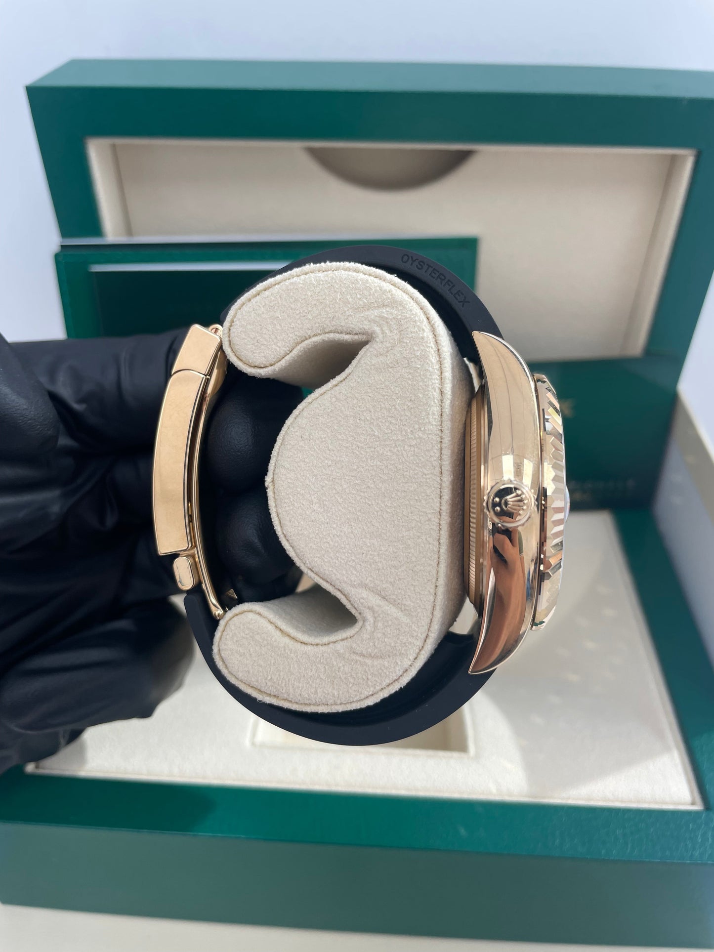 Rolex Yellow Gold Sky-Dweller Watch - White Index Dial - Oysterflex Bracelet  (Ref# 326238)